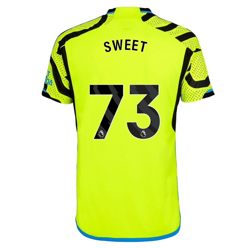 Vaikiškas James Sweet #73 Geltona Išvykos Marškinėliai 2023/24 T-Shirt