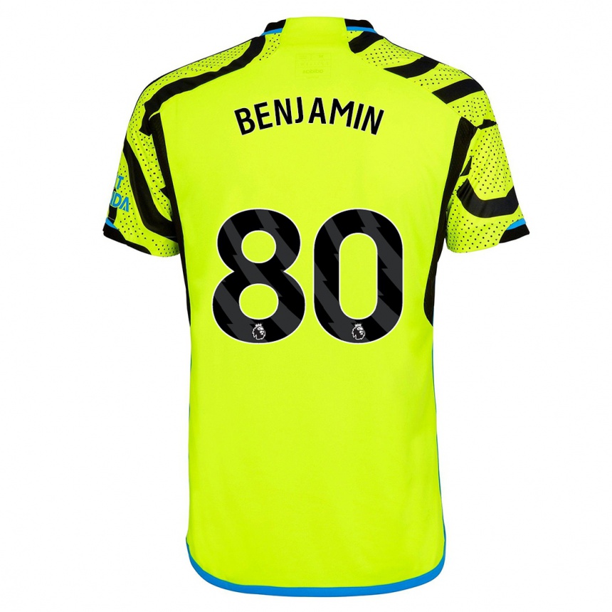 Vaikiškas Omari Benjamin #80 Geltona Išvykos Marškinėliai 2023/24 T-Shirt