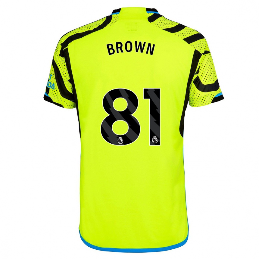 Vaikiškas Luis Brown #81 Geltona Išvykos Marškinėliai 2023/24 T-Shirt