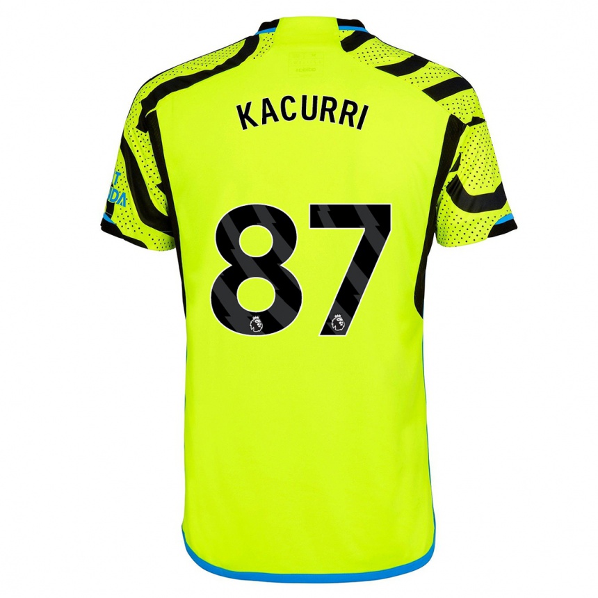 Vaikiškas Maldini Kacurri #87 Geltona Išvykos Marškinėliai 2023/24 T-Shirt