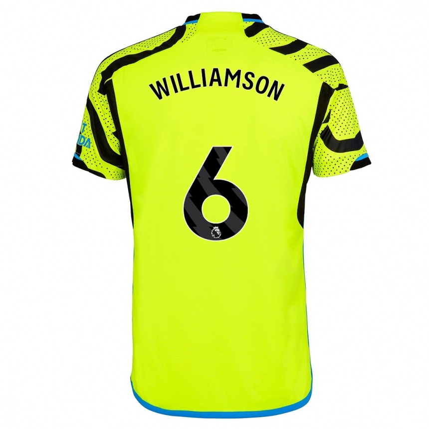 Vaikiškas Leah Williamson #6 Geltona Išvykos Marškinėliai 2023/24 T-Shirt