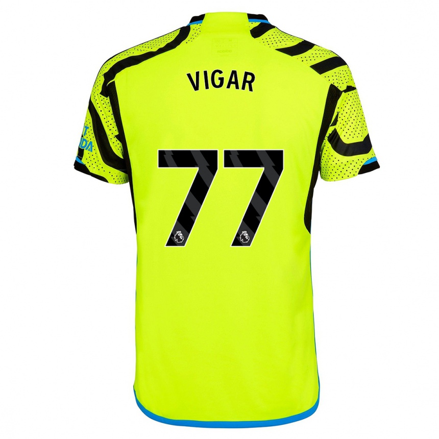 Vaikiškas Billy Vigar #77 Geltona Išvykos Marškinėliai 2023/24 T-Shirt