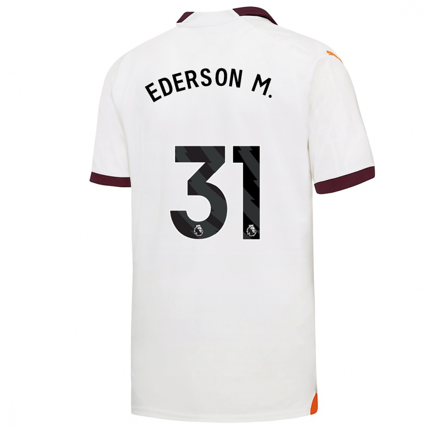 Vaikiškas Ederson Moraes #31 Baltas Išvykos Marškinėliai 2023/24 T-Shirt