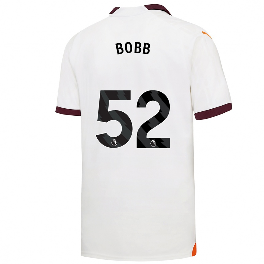 Vaikiškas Oscar Bobb #52 Baltas Išvykos Marškinėliai 2023/24 T-Shirt