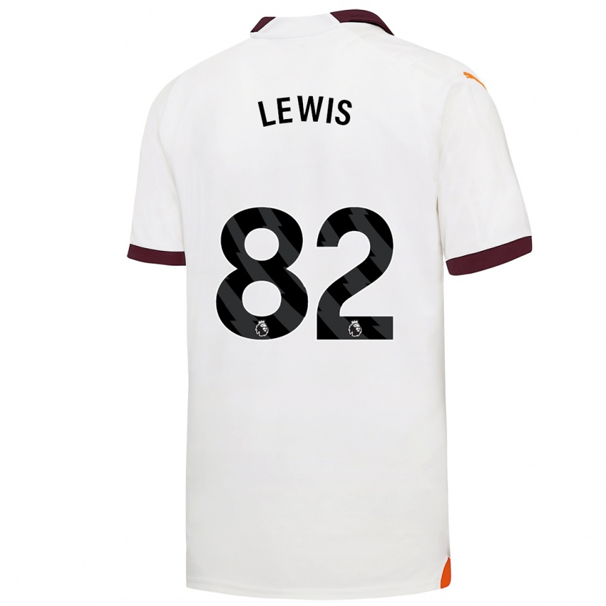 Vaikiškas Rico Lewis #82 Baltas Išvykos Marškinėliai 2023/24 T-Shirt