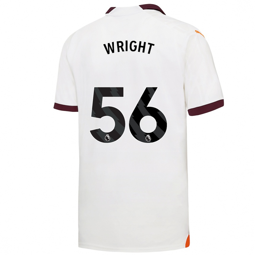 Vaikiškas Jacob Wright #56 Baltas Išvykos Marškinėliai 2023/24 T-Shirt