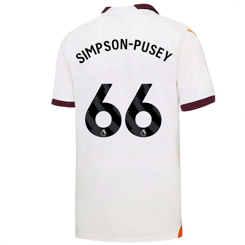 Vaikiškas Jahmai Simpson-Pusey #66 Baltas Išvykos Marškinėliai 2023/24 T-Shirt