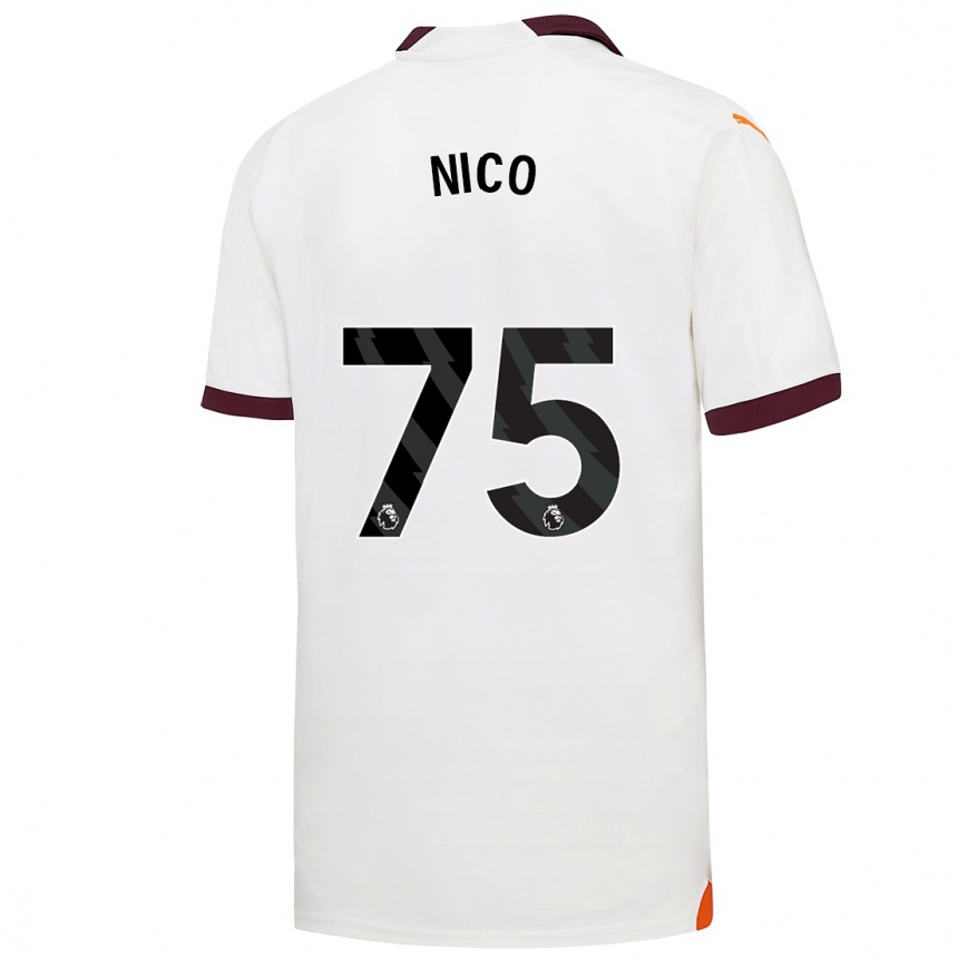 Vaikiškas Nico O'reilly #75 Baltas Išvykos Marškinėliai 2023/24 T-Shirt