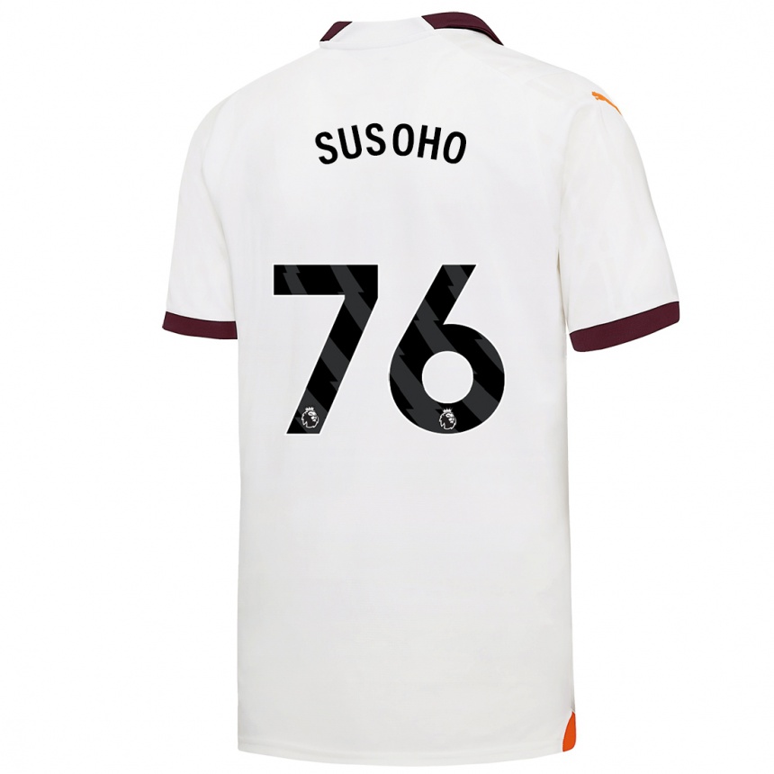 Vaikiškas Mahamadou Susoho #76 Baltas Išvykos Marškinėliai 2023/24 T-Shirt