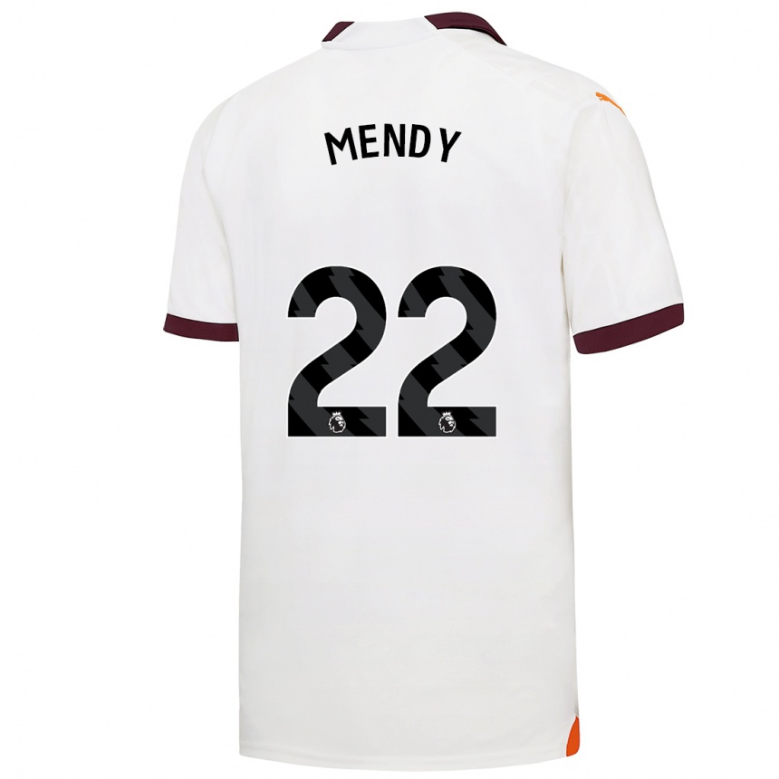 Vaikiškas Benjamin Mendy #22 Baltas Išvykos Marškinėliai 2023/24 T-Shirt