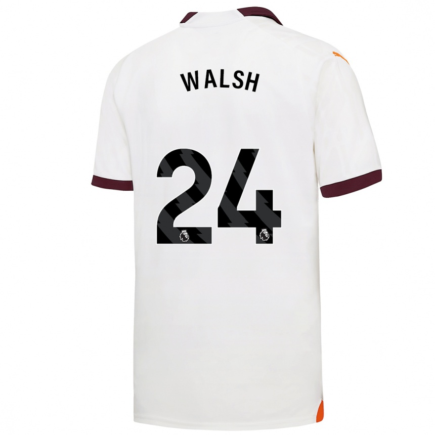 Vaikiškas Keira Walsh #24 Baltas Išvykos Marškinėliai 2023/24 T-Shirt