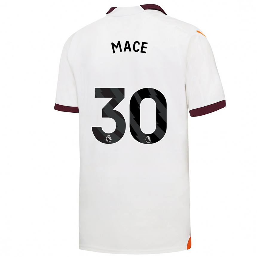 Vaikiškas Ruby Mace #30 Baltas Išvykos Marškinėliai 2023/24 T-Shirt