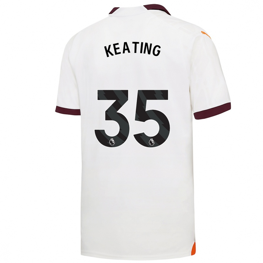 Vaikiškas Khiara Keating #35 Baltas Išvykos Marškinėliai 2023/24 T-Shirt