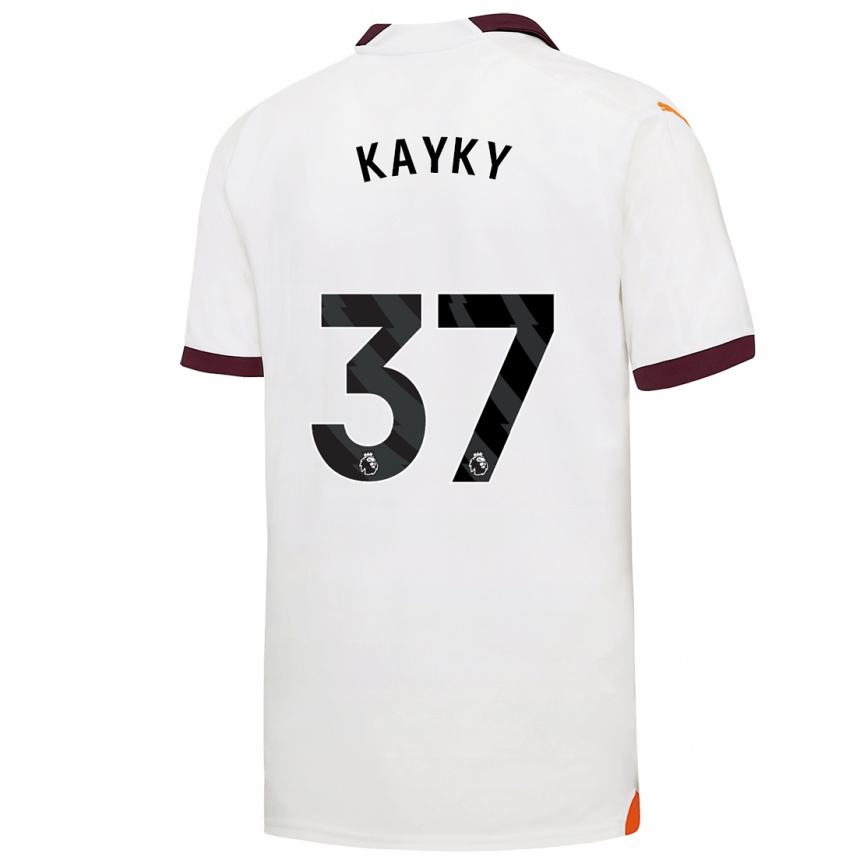 Vaikiškas Kayky #37 Baltas Išvykos Marškinėliai 2023/24 T-Shirt