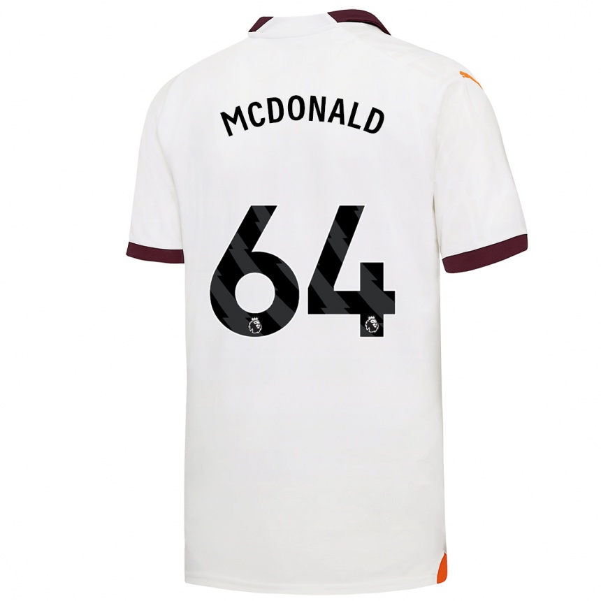 Vaikiškas Rowan Mcdonald #64 Baltas Išvykos Marškinėliai 2023/24 T-Shirt