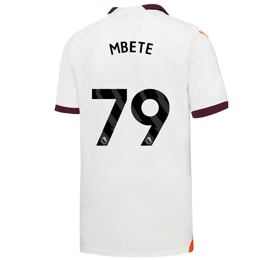 Vaikiškas Luke Mbete #79 Baltas Išvykos Marškinėliai 2023/24 T-Shirt