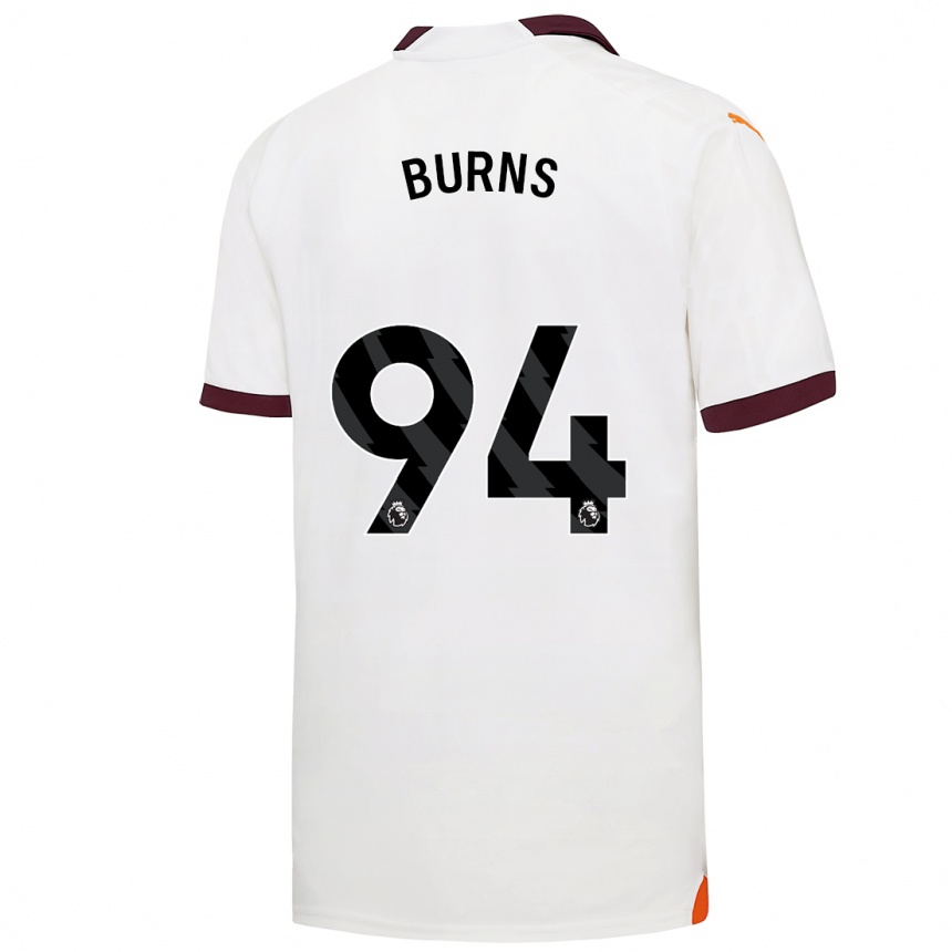 Vaikiškas Finley Burns #94 Baltas Išvykos Marškinėliai 2023/24 T-Shirt