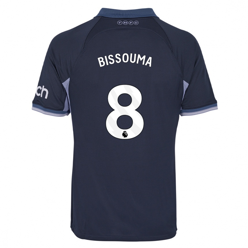 Vaikiškas Yves Bissouma #8 Tamsiai Mėlyna Išvykos Marškinėliai 2023/24 T-Shirt