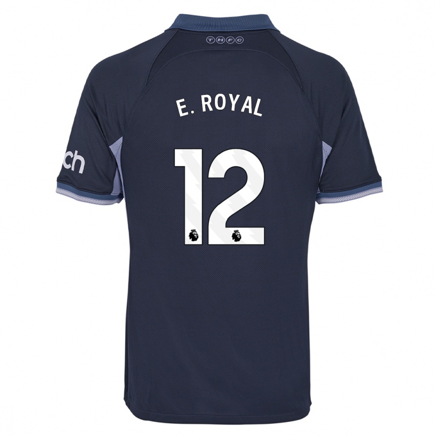 Vaikiškas Emerson Royal #12 Tamsiai Mėlyna Išvykos Marškinėliai 2023/24 T-Shirt