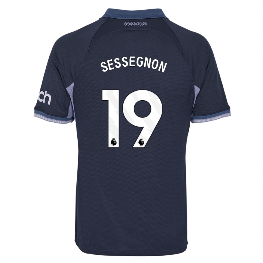 Vaikiškas Ryan Sessegnon #19 Tamsiai Mėlyna Išvykos Marškinėliai 2023/24 T-Shirt