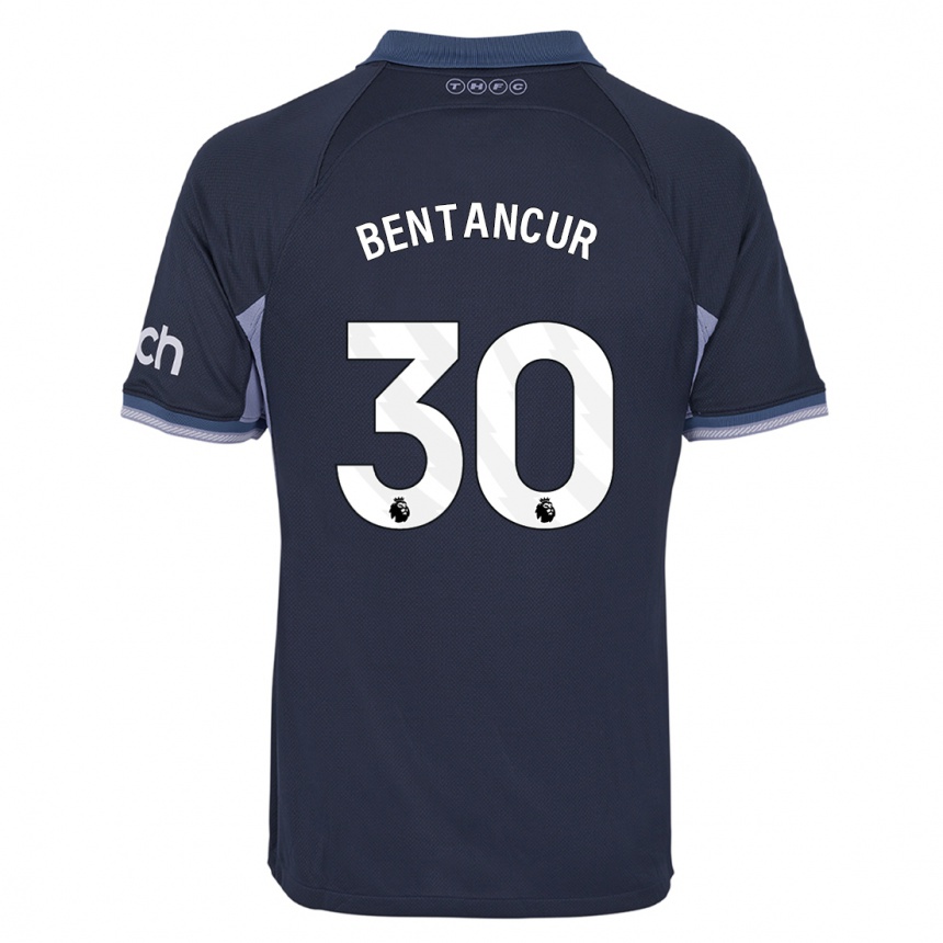 Vaikiškas Rodrigo Bentancur #30 Tamsiai Mėlyna Išvykos Marškinėliai 2023/24 T-Shirt