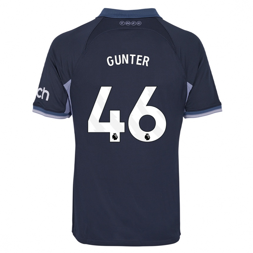 Vaikiškas Luca Gunter #46 Tamsiai Mėlyna Išvykos Marškinėliai 2023/24 T-Shirt