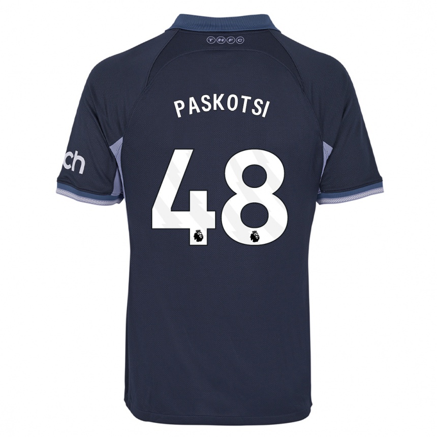 Vaikiškas Maksim Paskotsi #48 Tamsiai Mėlyna Išvykos Marškinėliai 2023/24 T-Shirt