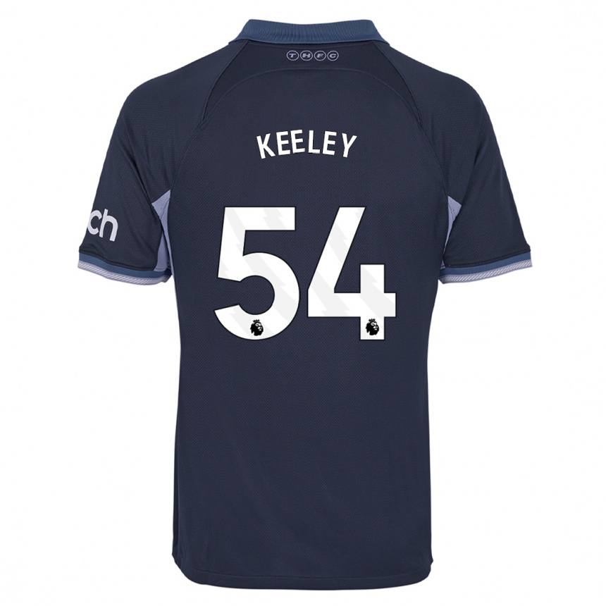 Vaikiškas Josh Keeley #54 Tamsiai Mėlyna Išvykos Marškinėliai 2023/24 T-Shirt