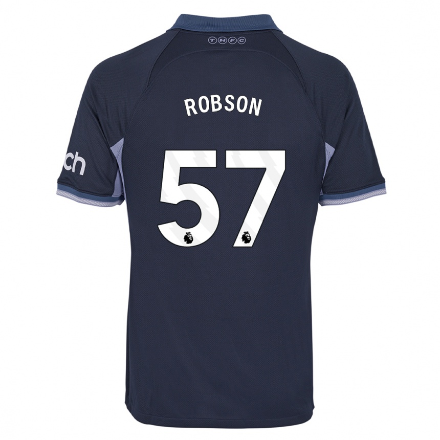 Vaikiškas Max Robson #57 Tamsiai Mėlyna Išvykos Marškinėliai 2023/24 T-Shirt