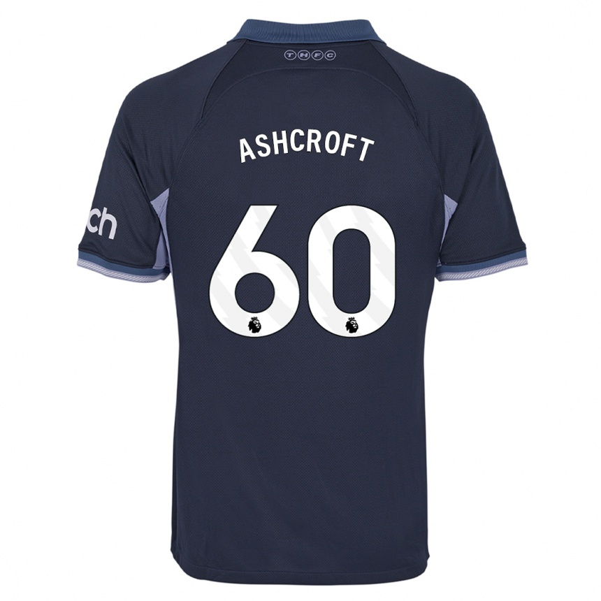 Vaikiškas Tyrell Ashcroft #60 Tamsiai Mėlyna Išvykos Marškinėliai 2023/24 T-Shirt