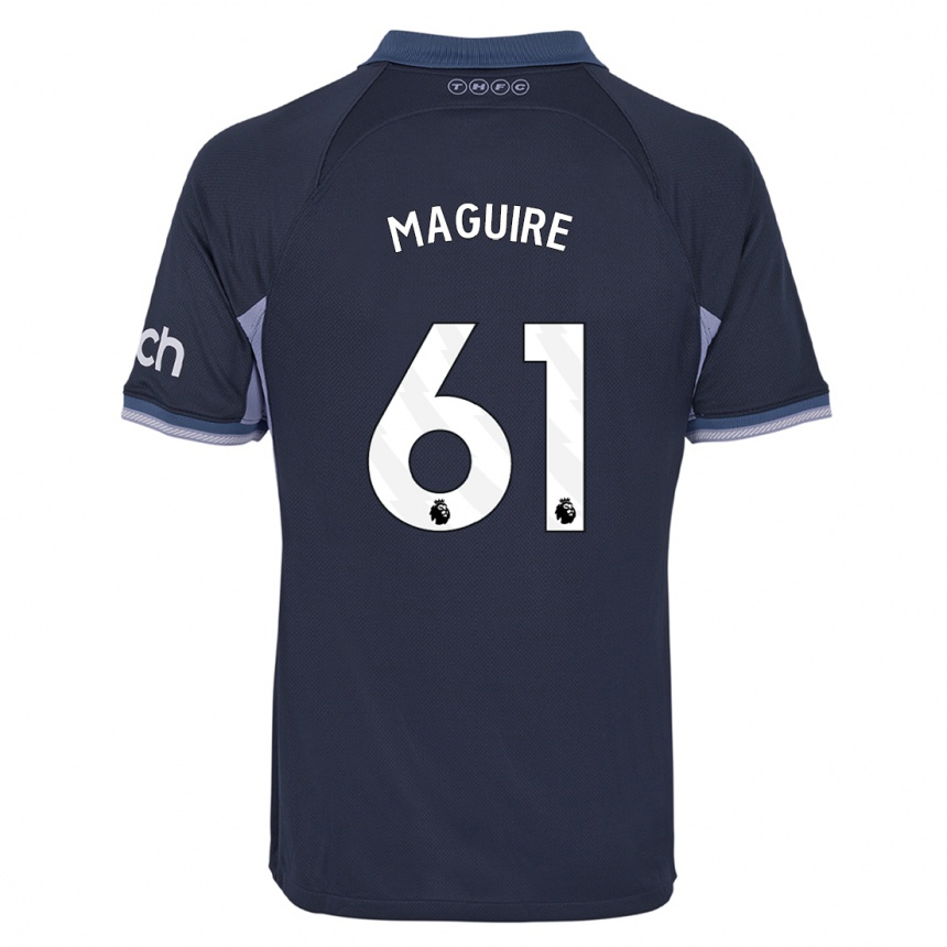 Vaikiškas Aaron Maguire #61 Tamsiai Mėlyna Išvykos Marškinėliai 2023/24 T-Shirt