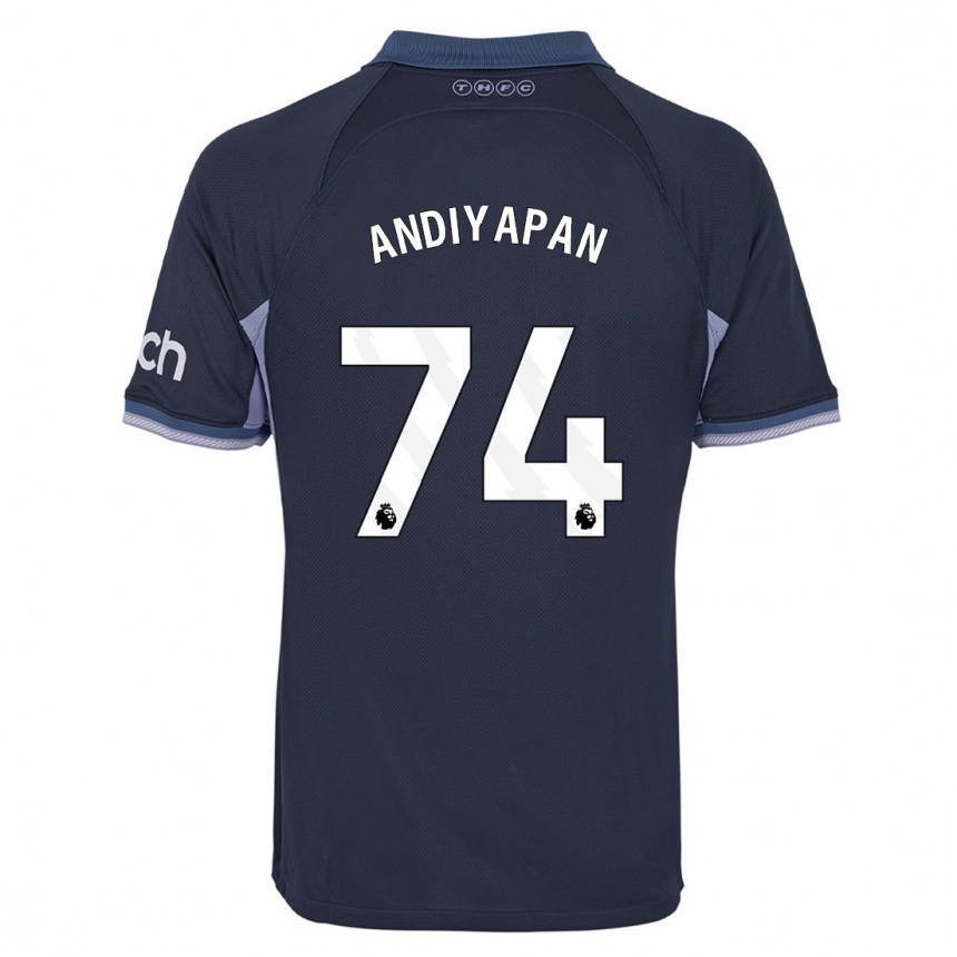 Vaikiškas William Andiyapan #74 Tamsiai Mėlyna Išvykos Marškinėliai 2023/24 T-Shirt