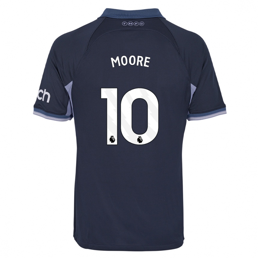 Vaikiškas Mikey Moore #10 Tamsiai Mėlyna Išvykos Marškinėliai 2023/24 T-Shirt