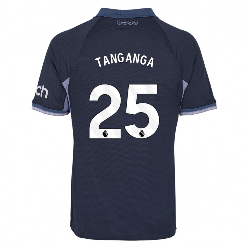 Vaikiškas Japhet Tanganga #25 Tamsiai Mėlyna Išvykos Marškinėliai 2023/24 T-Shirt