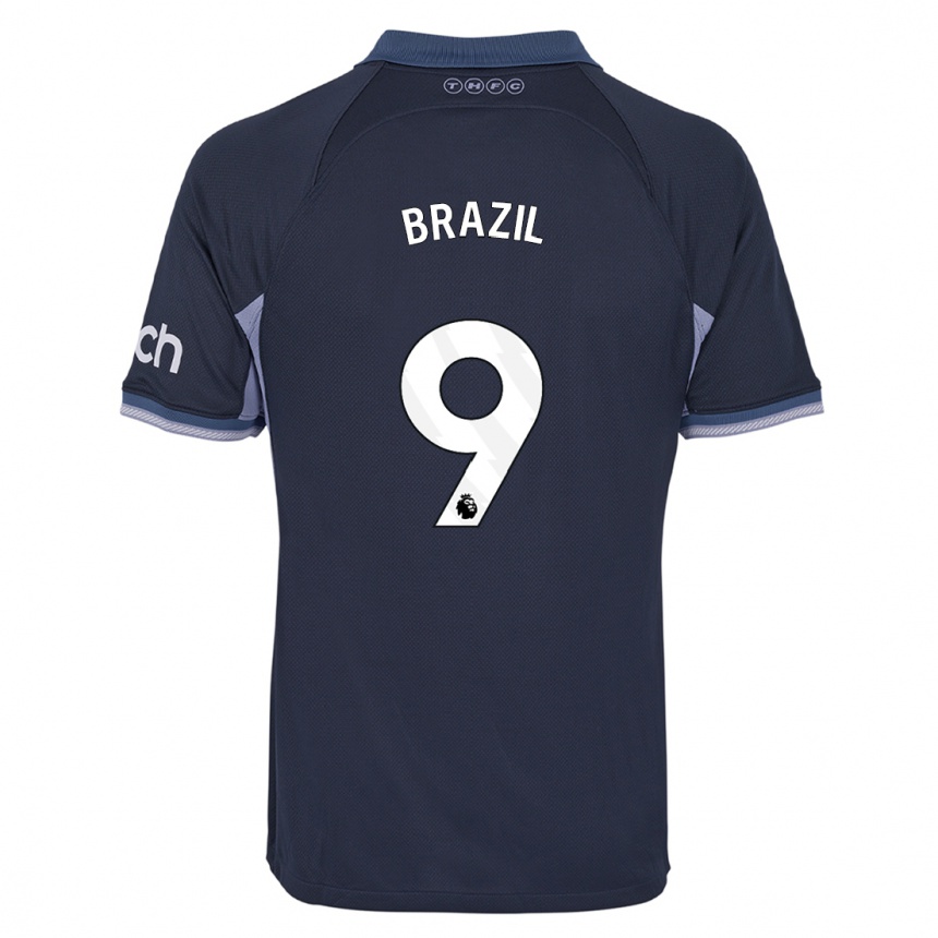 Vaikiškas Ellie Brazil #9 Tamsiai Mėlyna Išvykos Marškinėliai 2023/24 T-Shirt