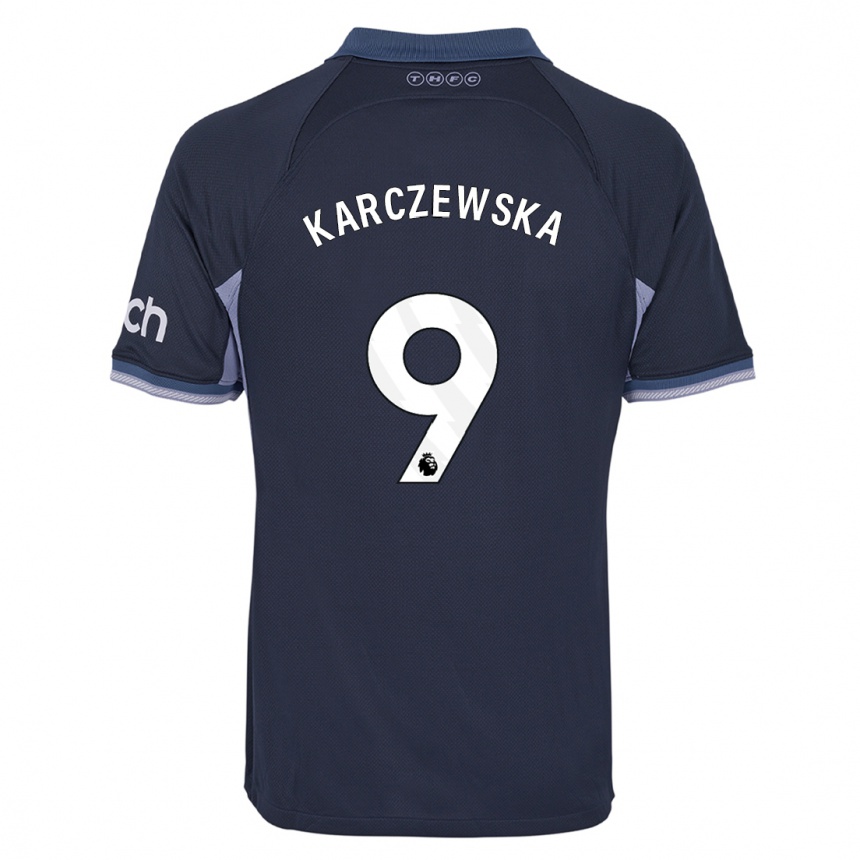 Vaikiškas Nikola Karczewska #9 Tamsiai Mėlyna Išvykos Marškinėliai 2023/24 T-Shirt