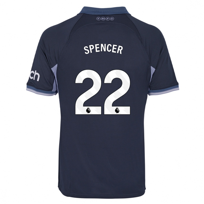 Vaikiškas Rebecca Spencer #22 Tamsiai Mėlyna Išvykos Marškinėliai 2023/24 T-Shirt