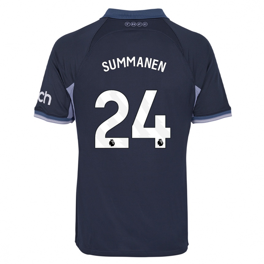 Vaikiškas Eveliina Summanen #24 Tamsiai Mėlyna Išvykos Marškinėliai 2023/24 T-Shirt