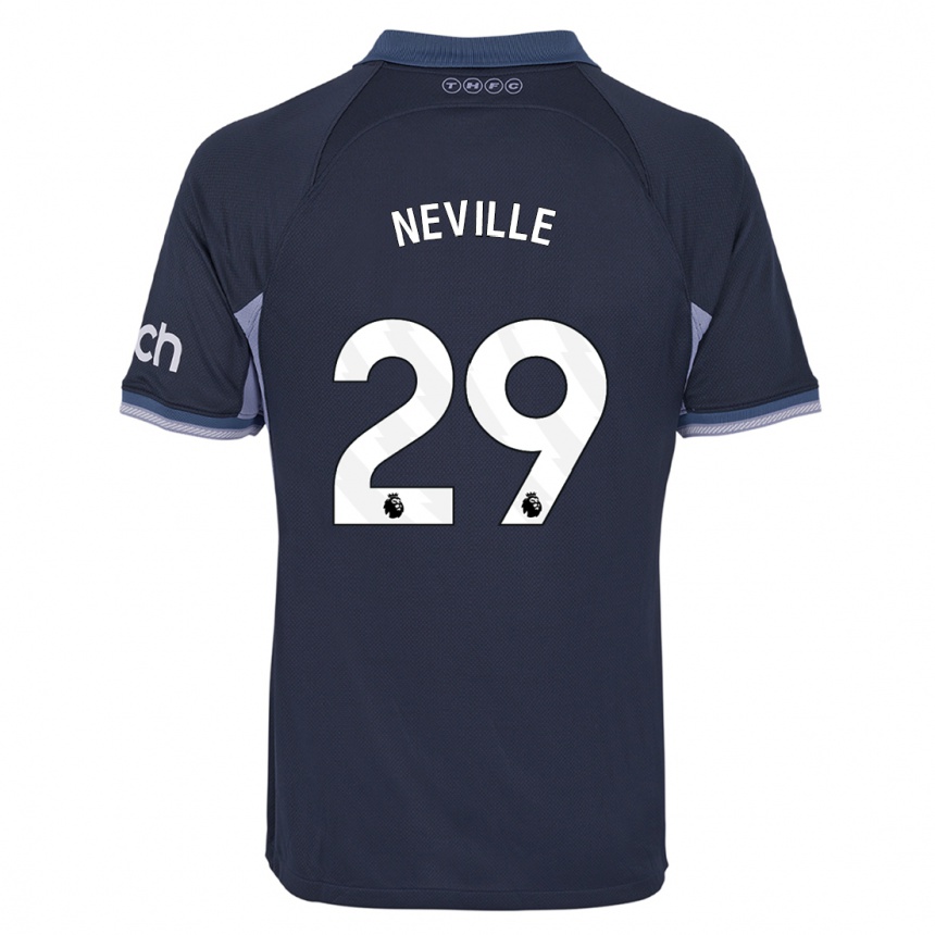 Vaikiškas Ashleigh Neville #29 Tamsiai Mėlyna Išvykos Marškinėliai 2023/24 T-Shirt