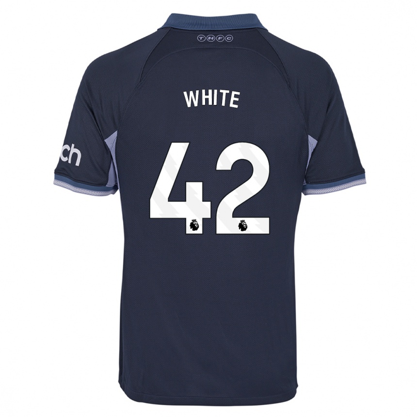 Vaikiškas Harvey White #42 Tamsiai Mėlyna Išvykos Marškinėliai 2023/24 T-Shirt