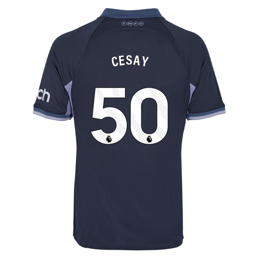 Vaikiškas Kallum Cesay #50 Tamsiai Mėlyna Išvykos Marškinėliai 2023/24 T-Shirt