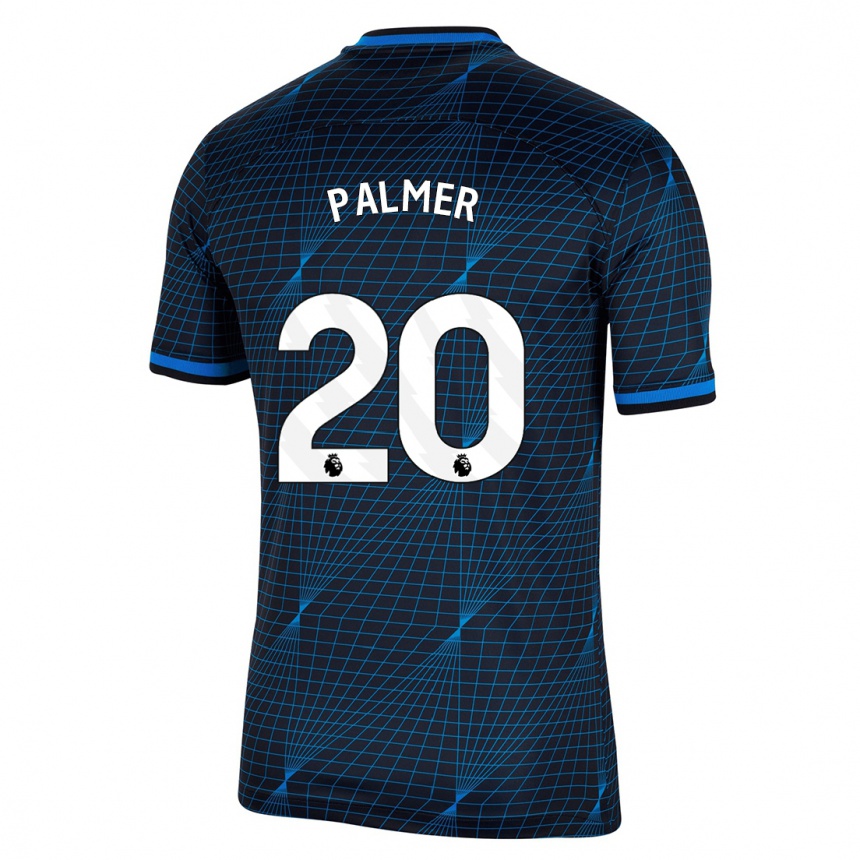 Vaikiškas Cole Palmer #20 Tamsiai Mėlyna Išvykos Marškinėliai 2023/24 T-Shirt