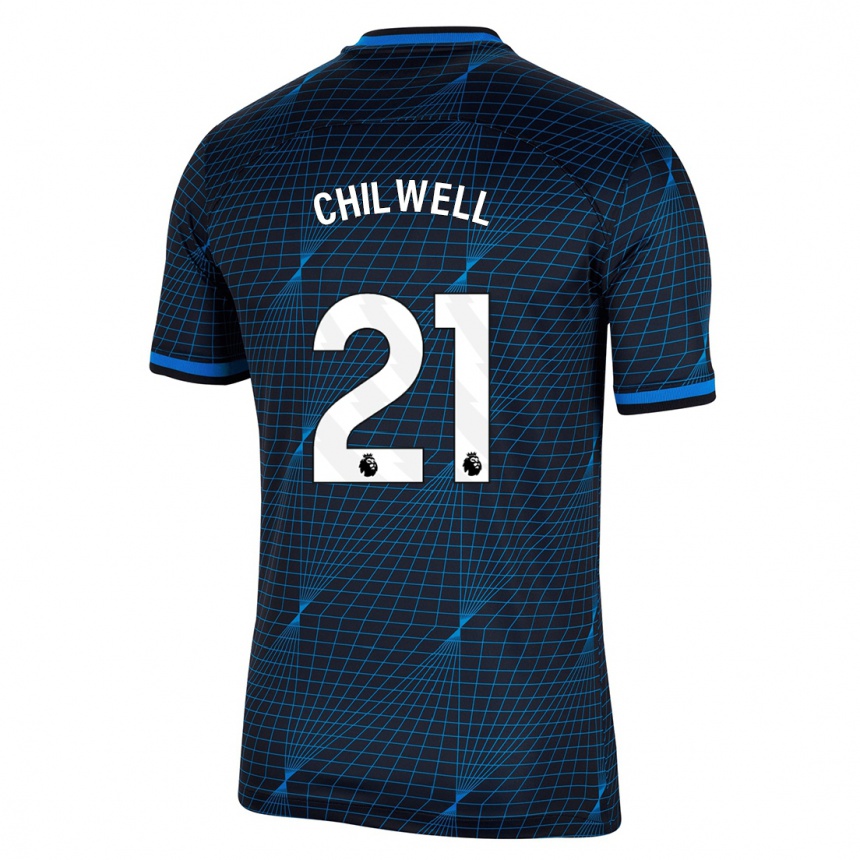 Vaikiškas Ben Chilwell #21 Tamsiai Mėlyna Išvykos Marškinėliai 2023/24 T-Shirt