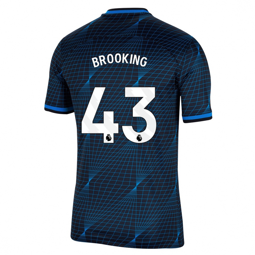 Vaikiškas Josh Brooking #43 Tamsiai Mėlyna Išvykos Marškinėliai 2023/24 T-Shirt