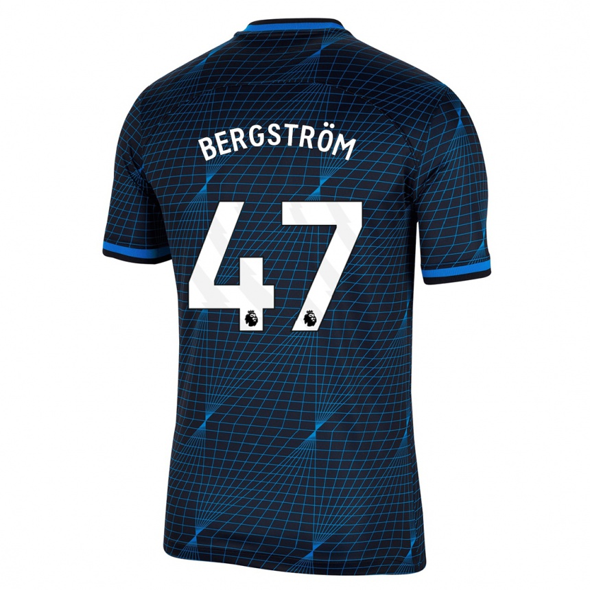 Vaikiškas Lucas Bergström #47 Tamsiai Mėlyna Išvykos Marškinėliai 2023/24 T-Shirt