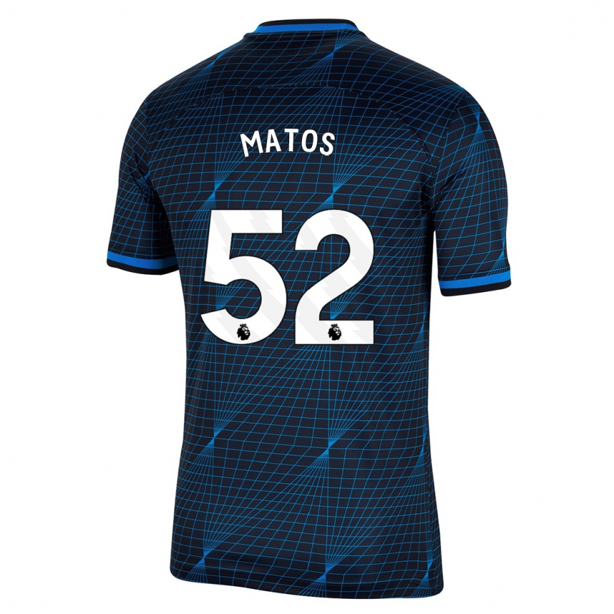 Vaikiškas Alex Matos #52 Tamsiai Mėlyna Išvykos Marškinėliai 2023/24 T-Shirt