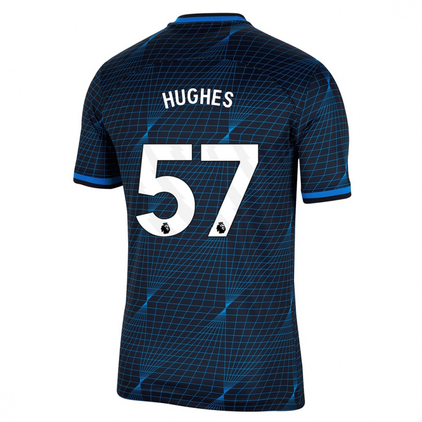 Vaikiškas Brodi Hughes #57 Tamsiai Mėlyna Išvykos Marškinėliai 2023/24 T-Shirt