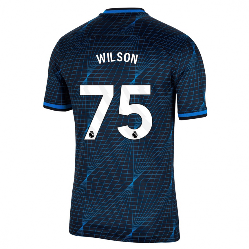 Vaikiškas Kaiden Wilson #75 Tamsiai Mėlyna Išvykos Marškinėliai 2023/24 T-Shirt