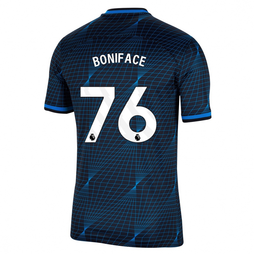 Vaikiškas Somto Boniface #76 Tamsiai Mėlyna Išvykos Marškinėliai 2023/24 T-Shirt