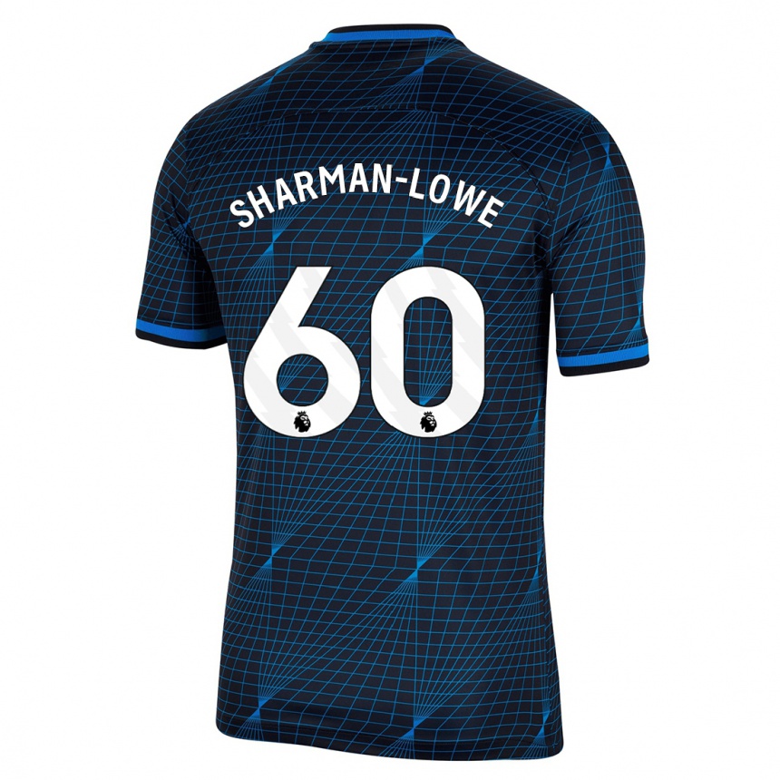 Vaikiškas Teddy Sharman-Lowe #60 Tamsiai Mėlyna Išvykos Marškinėliai 2023/24 T-Shirt